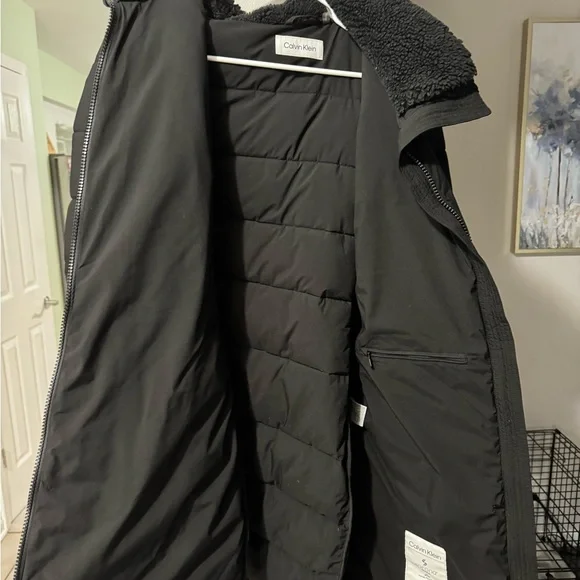 Calvin Klein Women's Charcoal Puffer Jacket - Picture 6 of 9